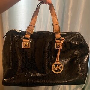 Michael Kors shiny satchel handbag